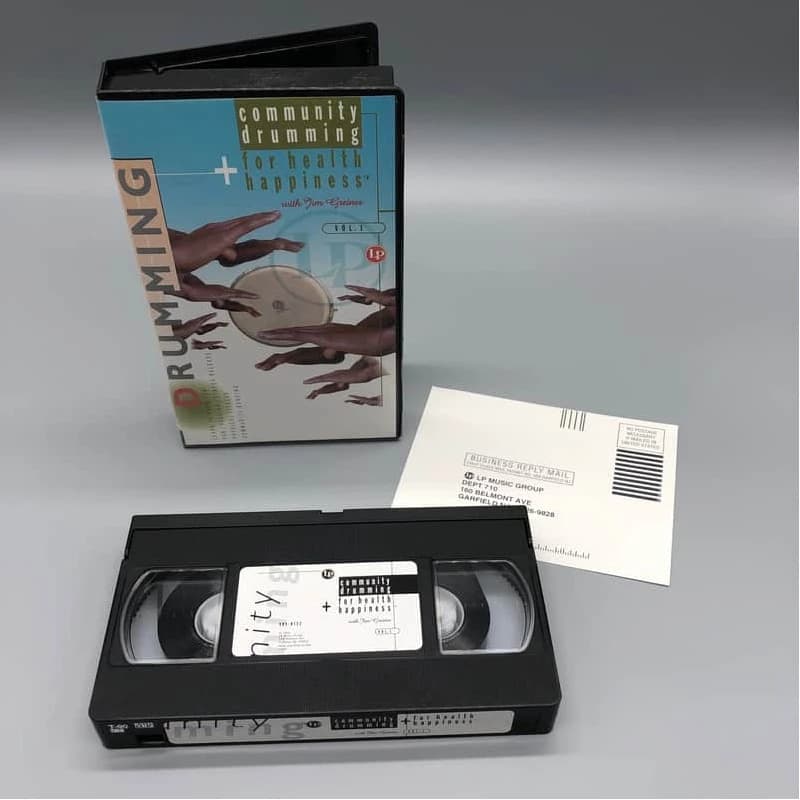 Latin Percussion LP: Community Drumming For Health Happiness VHS (Vol. 1 feat. Jim Greiner)